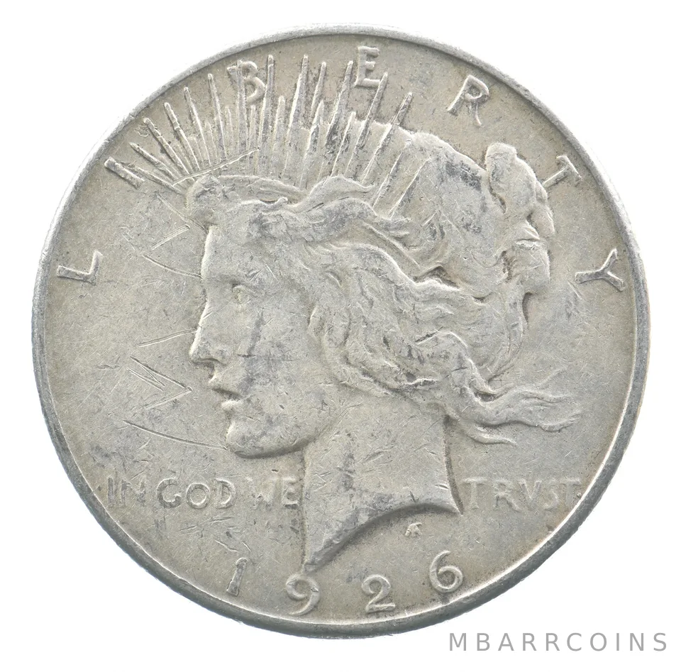 1926-S Peace Silver Dollar "Good Luck Helen 53" Counterstamp *0827