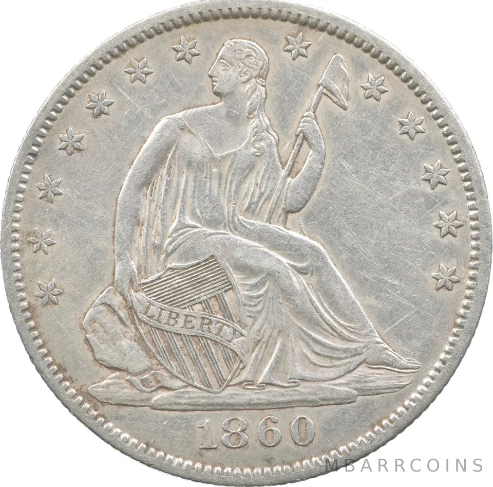 1860-O Seated Liberty Half Dollar a6928