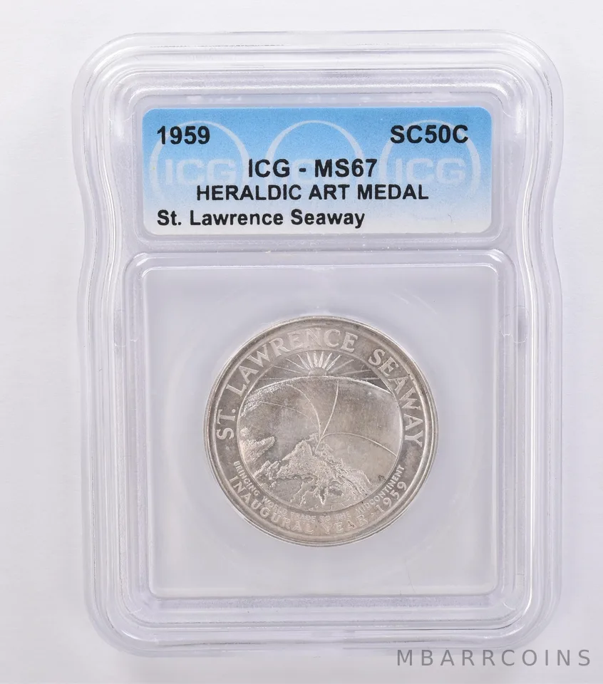 1959 So Called Half Dollar St Lawrence Seaway MS67 ICG Nice Tone Reverse *8681
