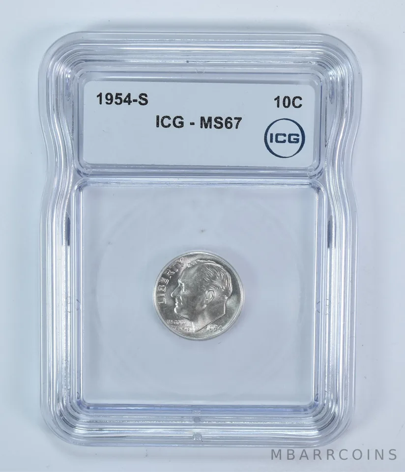 1954-S Roosevelt Dime MS67 ICG