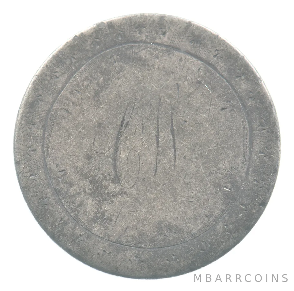 1853 Seated Liberty Quarter Love Token CH Victorian *4817