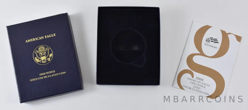 OGP 2008-W Gold Eagle 1 Oz Uncirculated Burnished BOX & COA - NO COIN