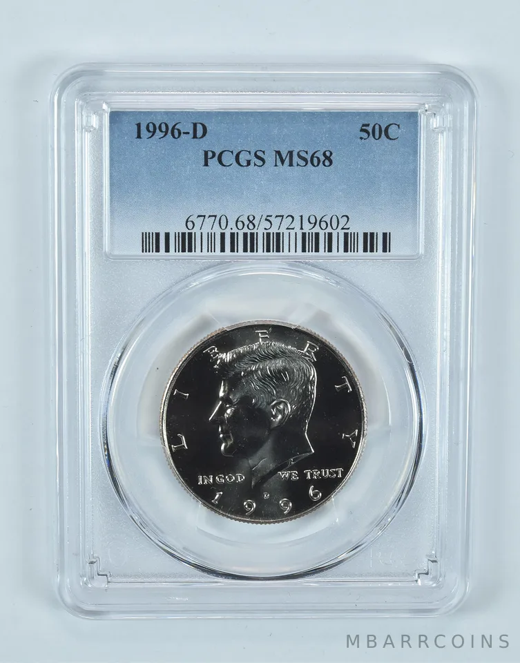 1996-D Kennedy Half Dollar MS68 PCGS Blue Label