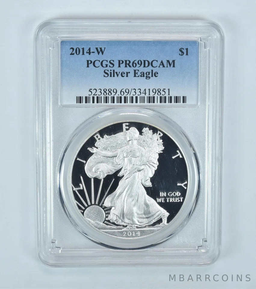2014-W American Silver Eagle PR69 DCAM PCGS Blue Label