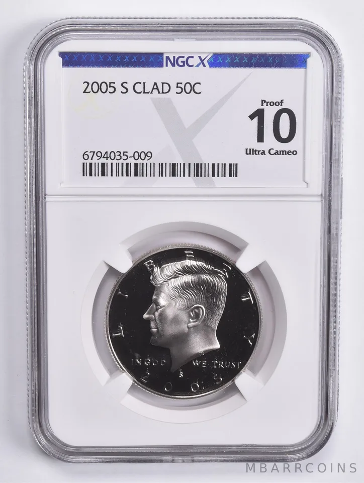 2005-S Kennedy Half Dollar CLAD Proof 10 UCAM NGC X NGC