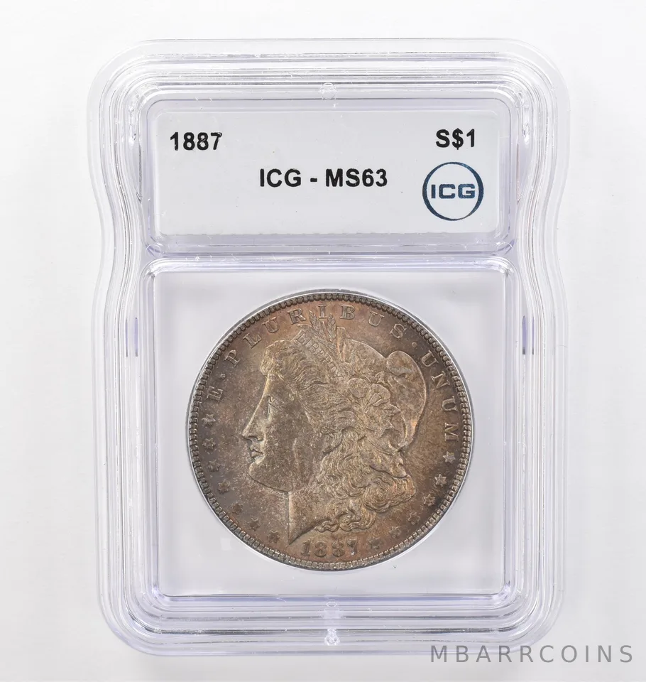 1887 Morgan Silver Dollar MS63 ICG Beautiful Tone *6187