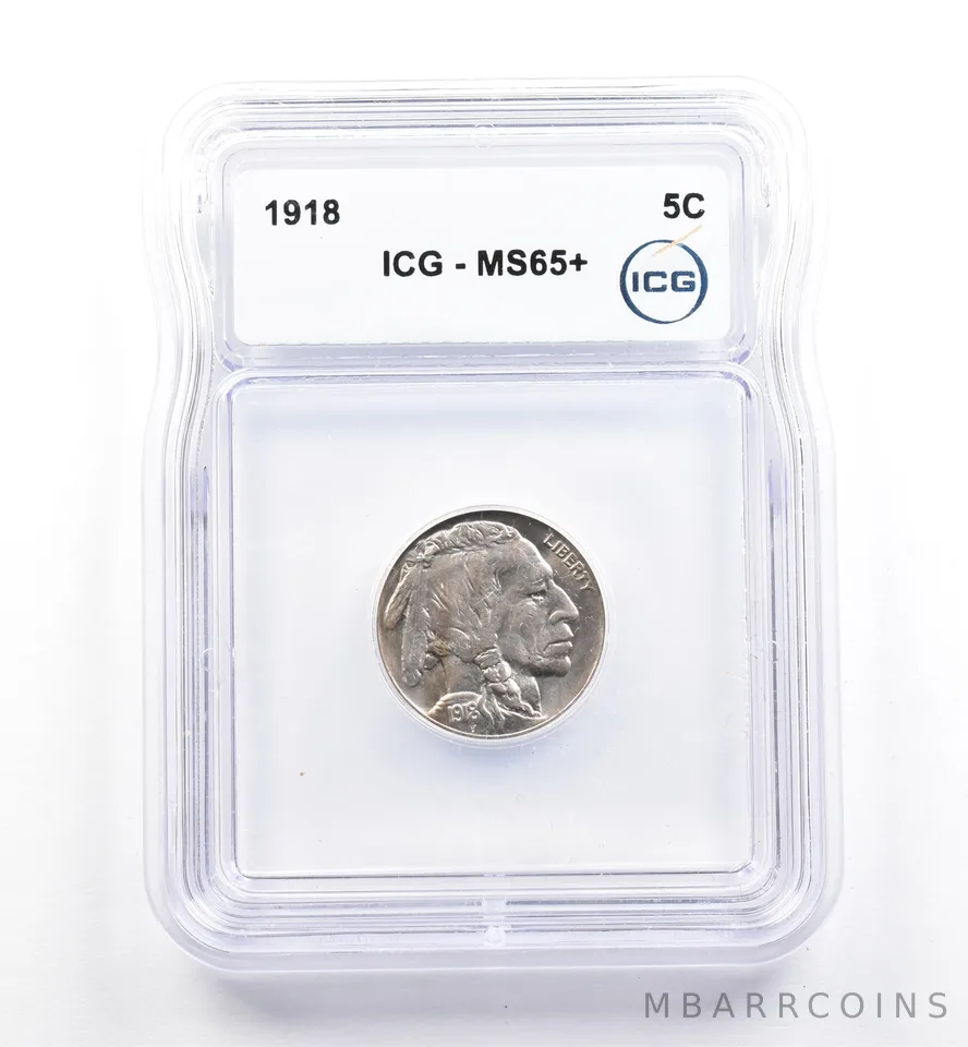 1918 Indian Head Buffalo Nickel MS65+ ICG *9944