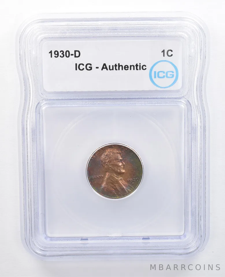 1930-D Lincoln Wheat Cent Authentic ICG Beautiful Tone *7602