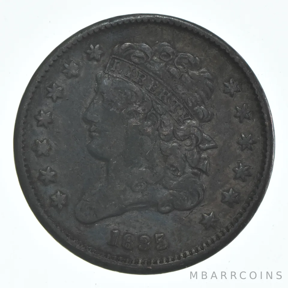 1835 Classic Head Half Cent *6134