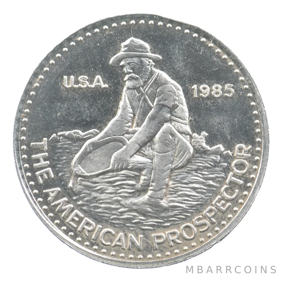 1985 1 Oz Platinum Round Engelhard Prospector Eagle Reverse *5890