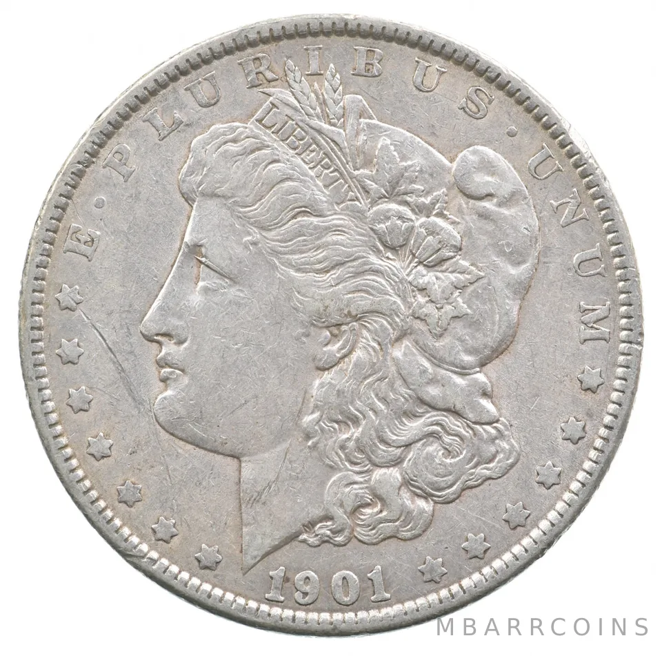 1901 Morgan Silver Dollar a8958