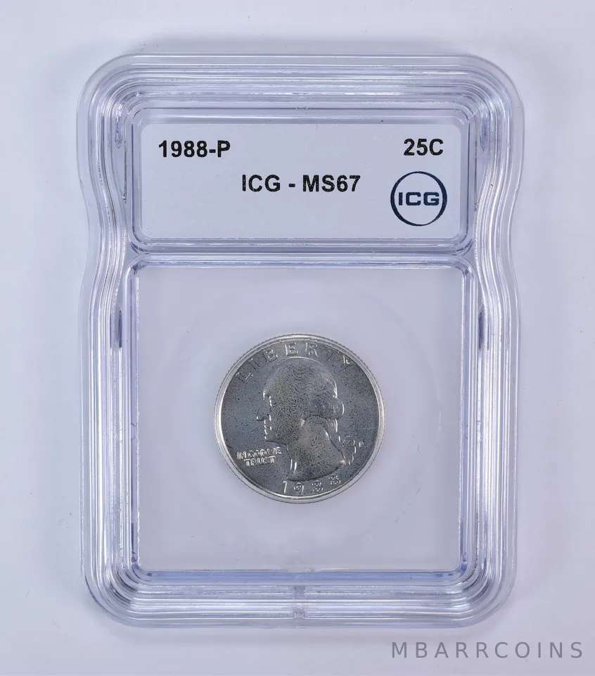 1988-P Washington Quarter MS67 ICG