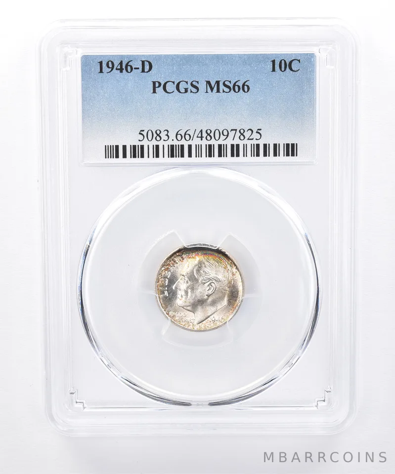 1946-D Roosevelt Dime MS66 PCGS Beautiful Tone *8364