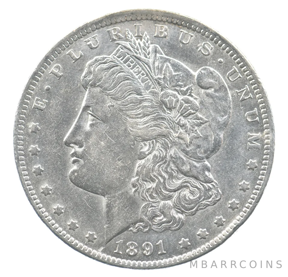 1891-CC Morgan Silver Dollar a5120