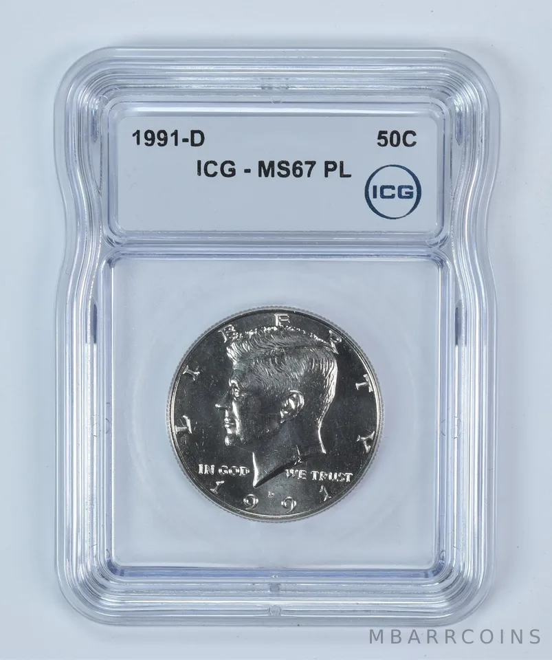 1991-D Kennedy Half Dollar MS67 PL ICG