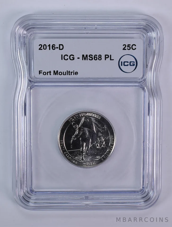 2016-D Washington Quarter ATB Fort Moultrie MS68 PL ICG