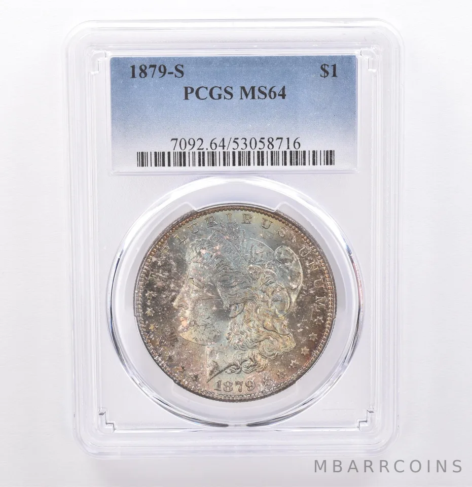 1879-S Morgan Silver Dollar MS64 PCGS Beautiful Tone *9301
