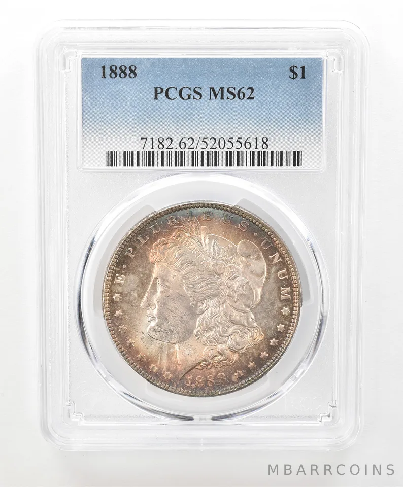 1888 Morgan Silver Dollar MS62 PCGS Beautiful Tone *6651