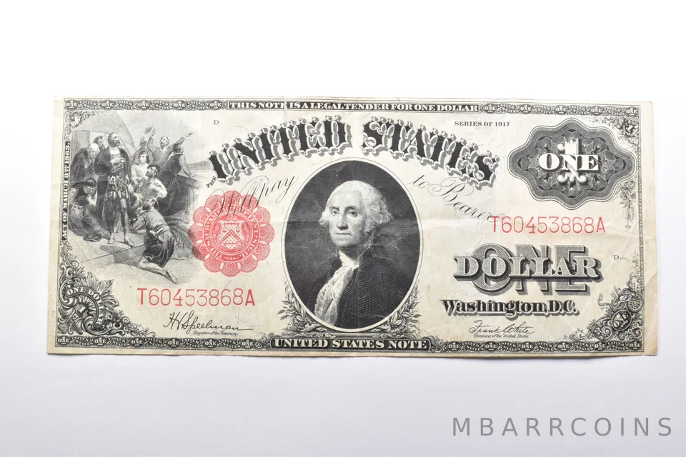 1917 $1 United States Legal Tender Large Note a9669
