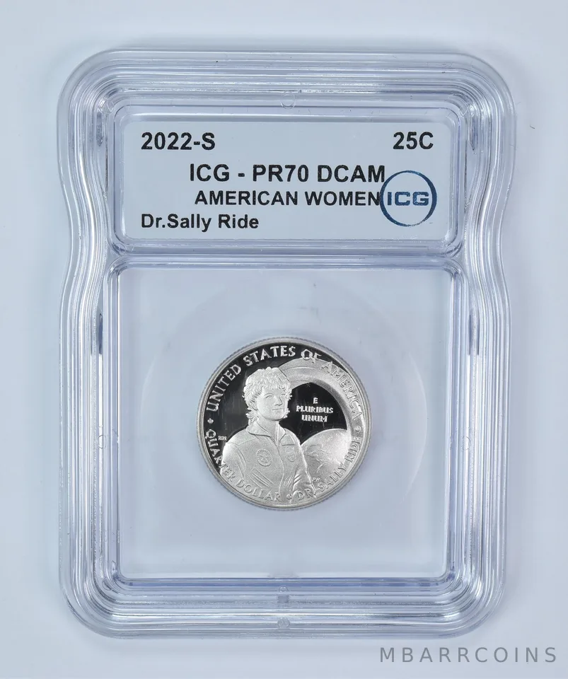 2022-S American Women Quarter Dr Sally Ride PR70 DCAM ICG
