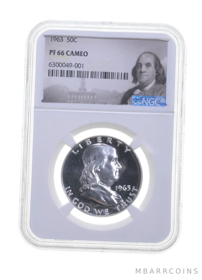 PF66 CAM 1963 Franklin Half Dollar - Graded NGC *6178