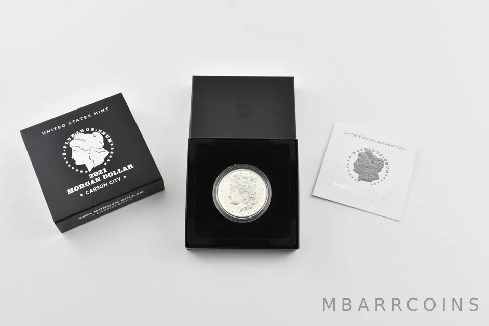 2021-CC Morgan Silver Dollar - Carson City COIN in OGP w/ COA