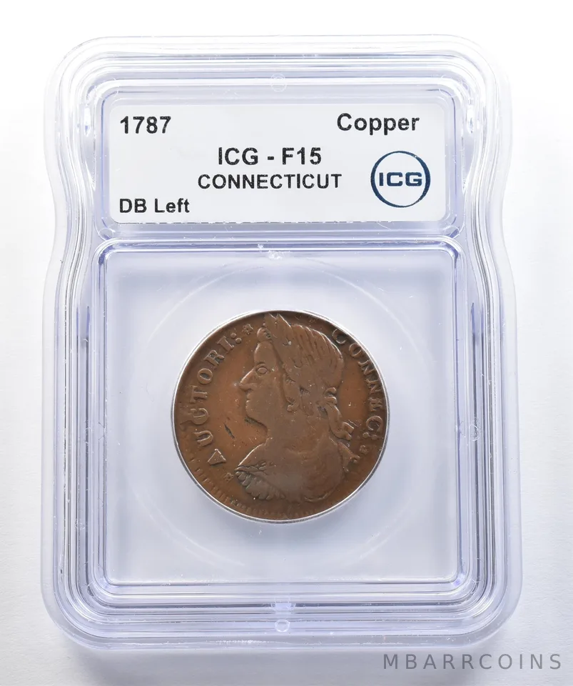 1787 Connecticut Copper DB Left F15 ICG *7796