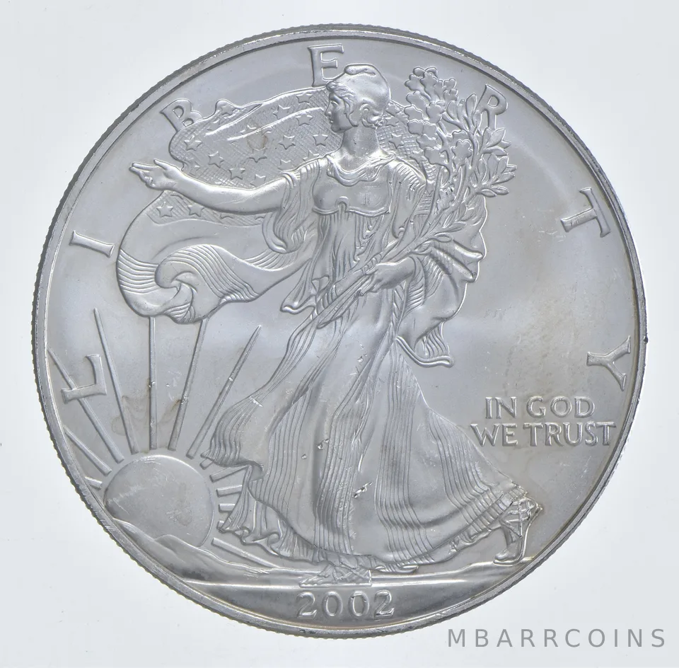 Better Date 2002 American Silver Eagle 1 Troy Oz .999 Fine Silver *407