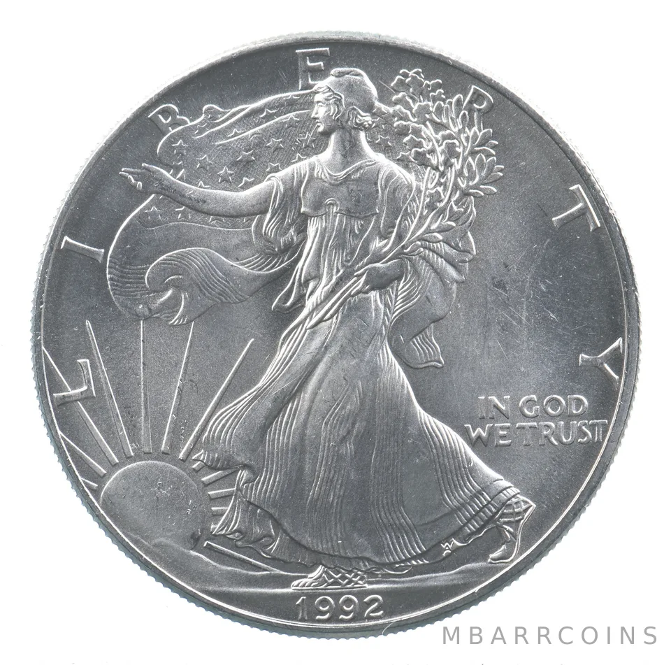 Better Date 1992 American Silver Eagle 1 Troy Oz .999 Fine Silver *849