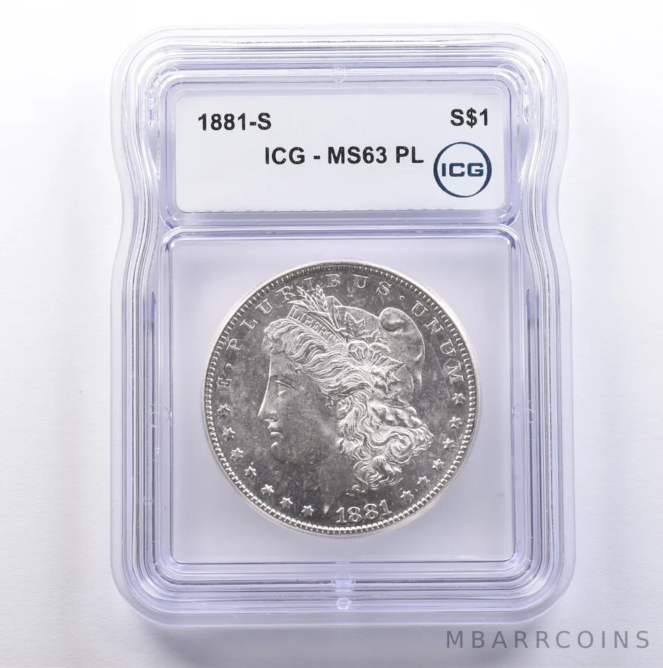 1881-S Morgan Silver Dollar MS63 PL ICG *9122