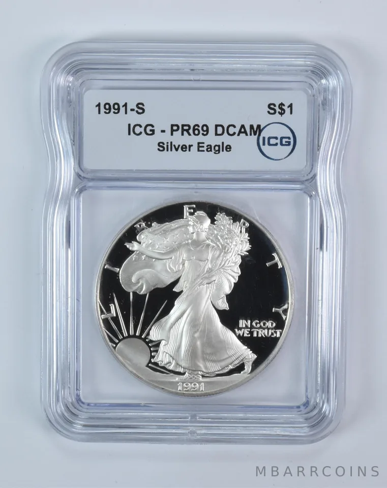 1991-S American Silver Eagle PR69 DCAM ICG