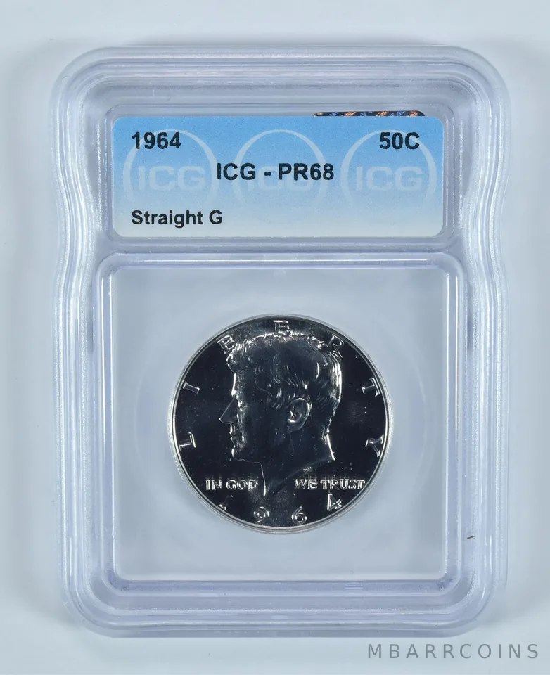 1964 Kennedy Half Dollar Straight G PR68 ICG