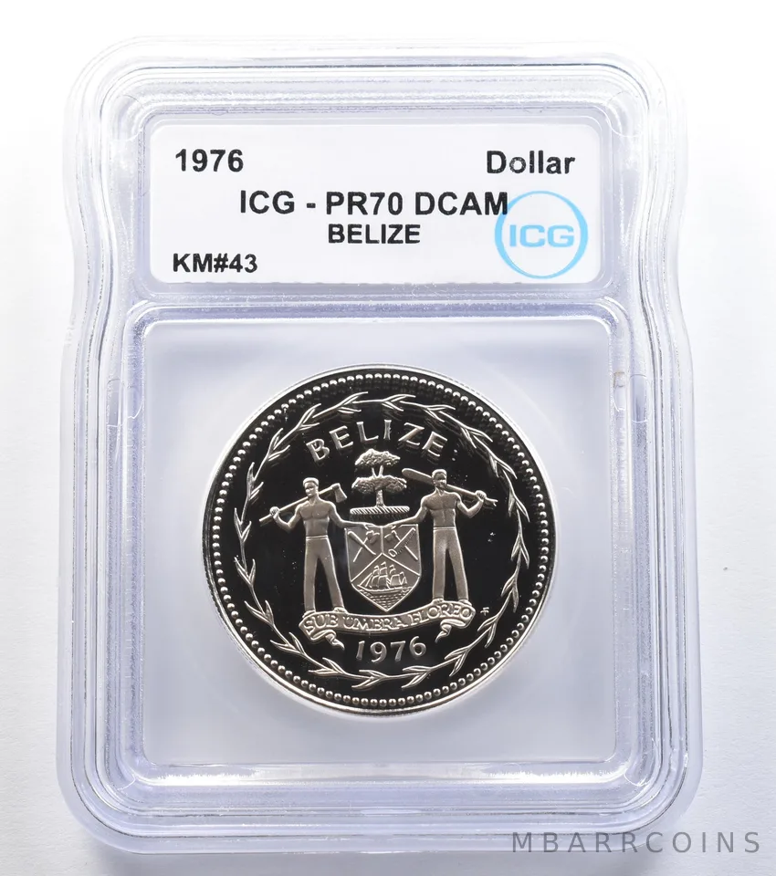 1976 Belize Dollar KM#43 PR70 DCAM ICG *7960