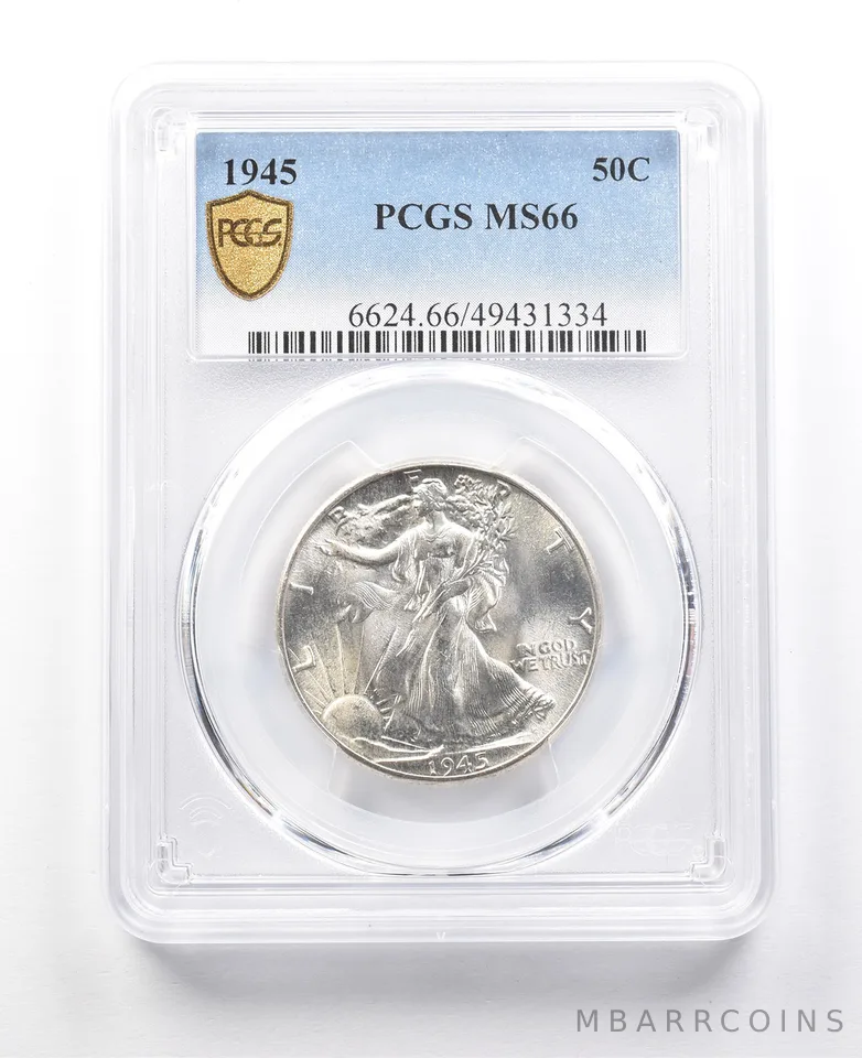 1945 Walking Liberty Half Dollar MS66 PCGS a3053