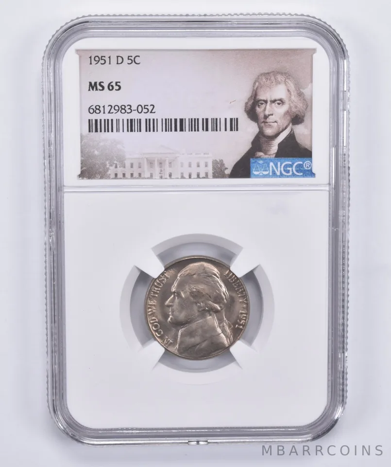 1951-D Jefferson Nickel MS65 NGC Special Label