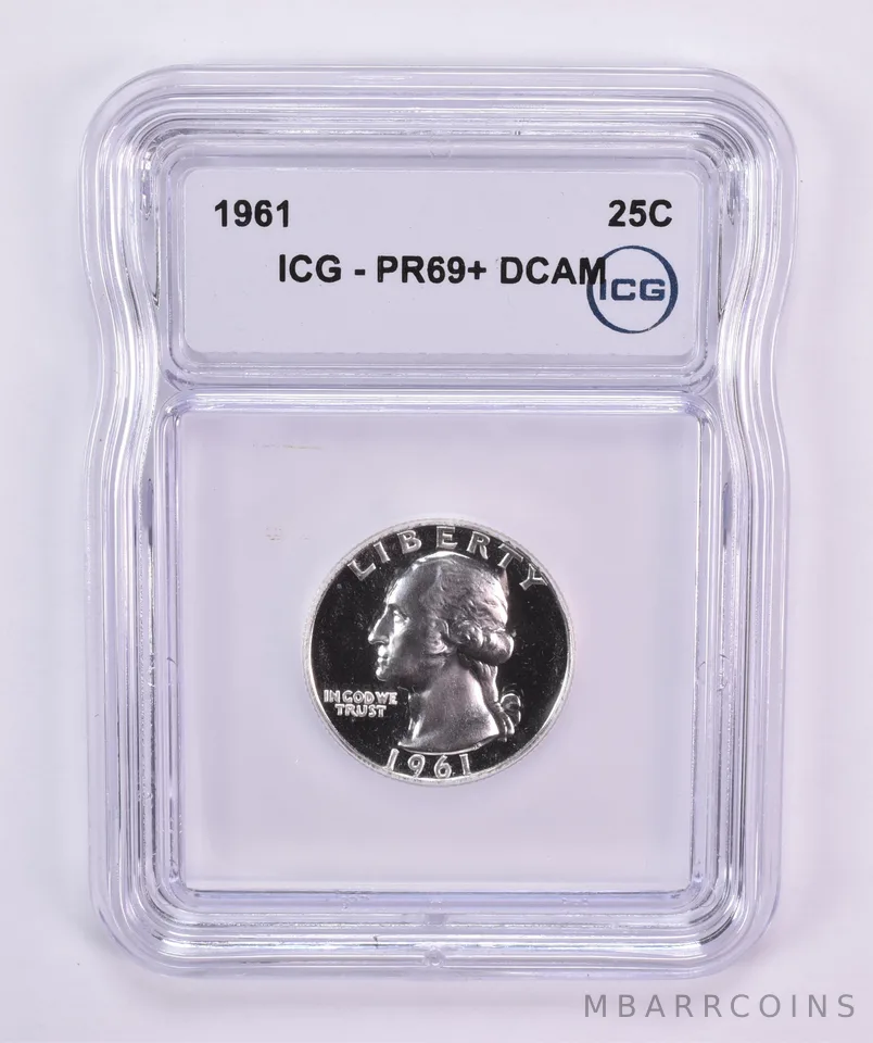 1961 Washington Quarter PR69+ DCAM ICG