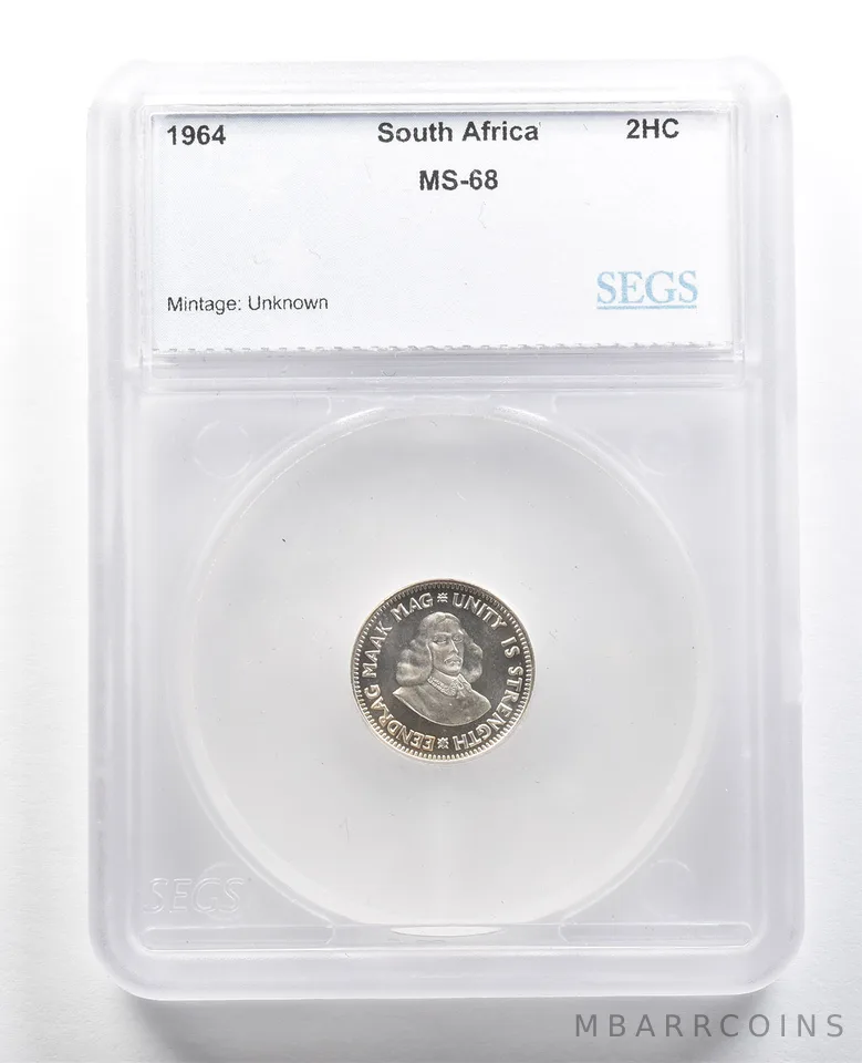1964 South Africa 2 1/2 Cent Unc *4729