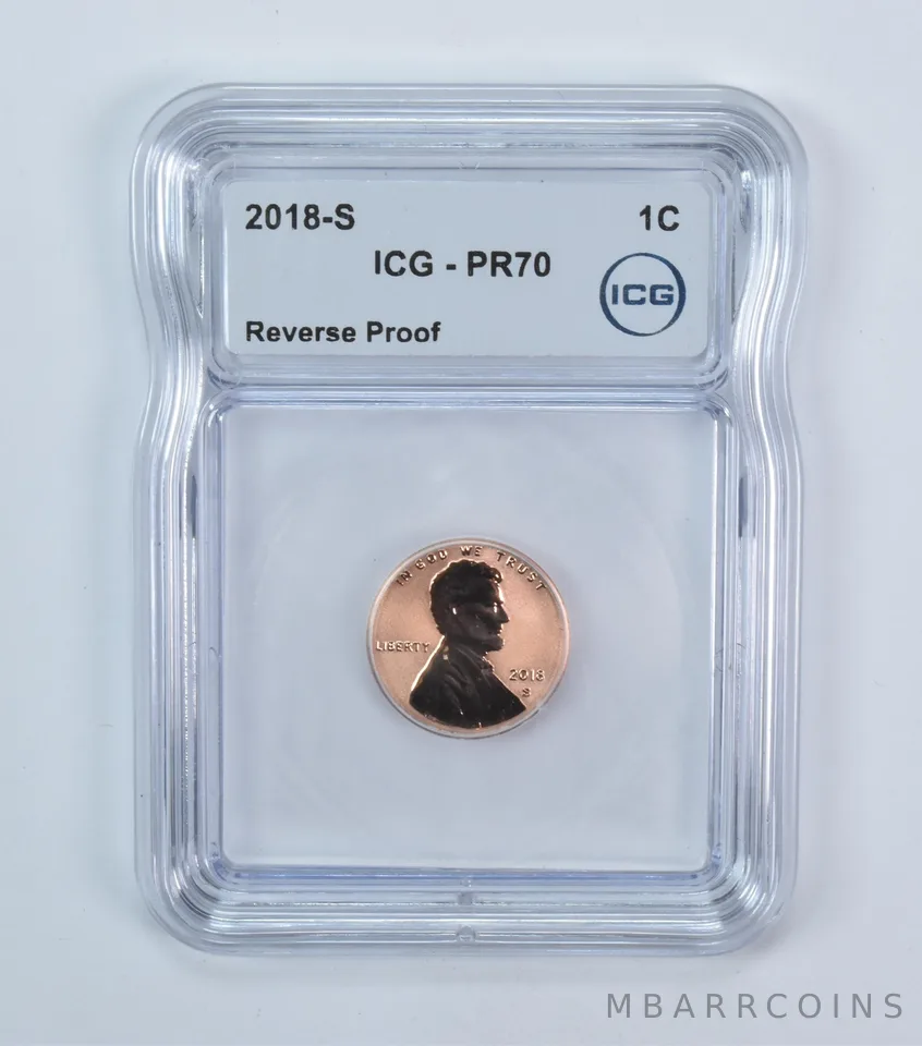 2018-S Lincoln Shield Cent Reverse Proof PR70 ICG
