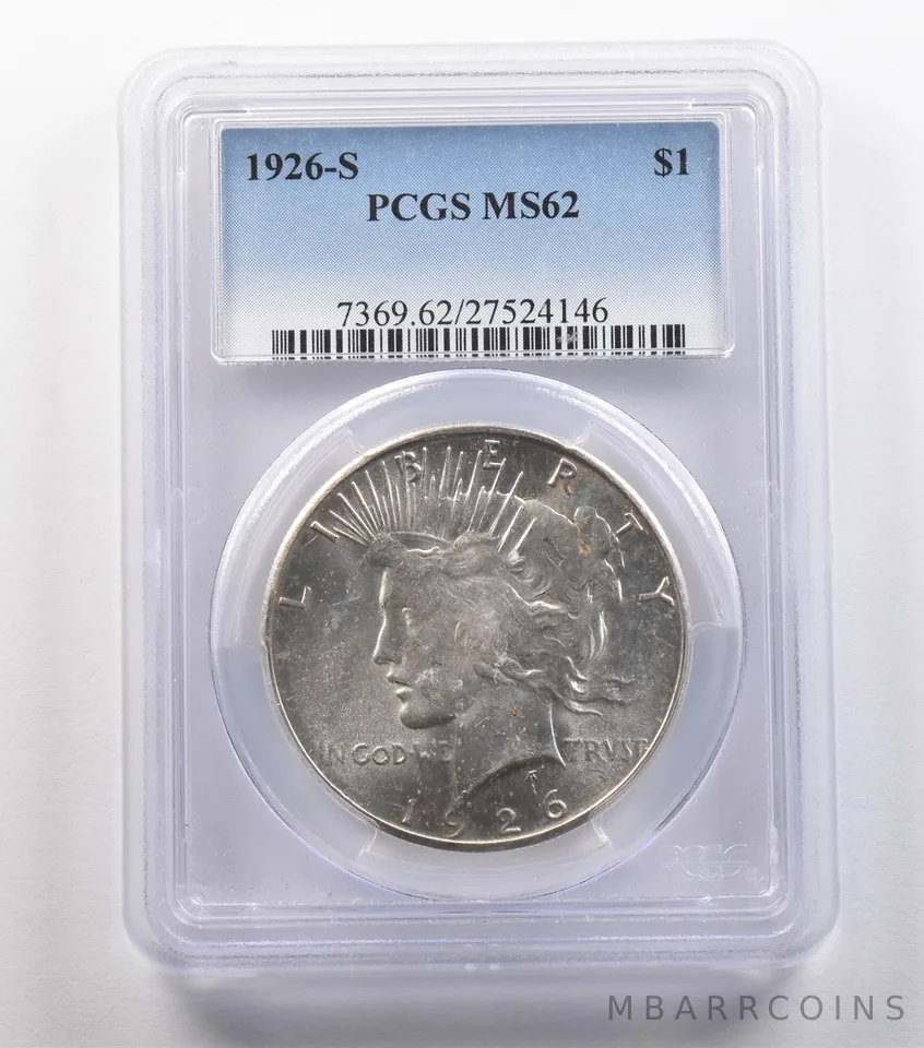 1926-S Peace Silver Dollar MS62 PCGS *4832