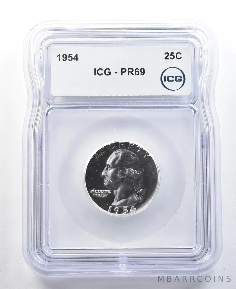 1954 Washington Quarter PR69 ICG