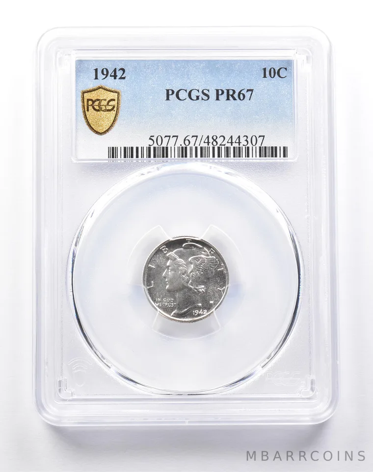 1942 Mercury Dime PR67 PCGS a6513