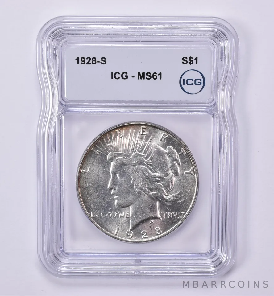 1928-S Peace Silver Dollar MS61 ICG *0531