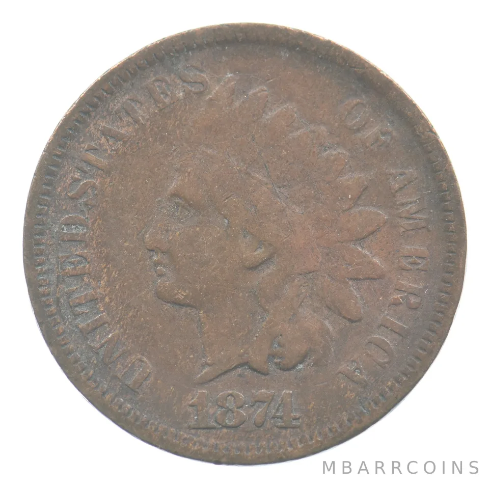 1874 Indian Head Cent *9678