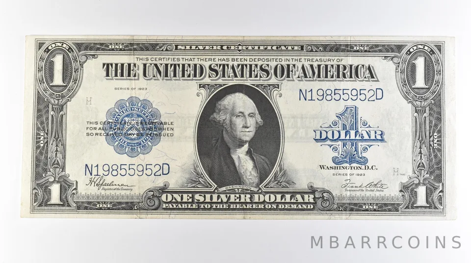 1923 $1 Silver Certificate Large Note Blue Seal FR#237 *0762