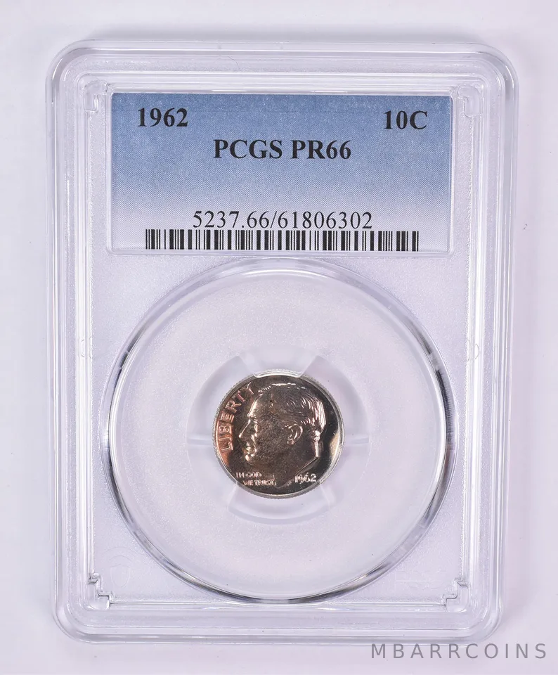 1962 Roosevelt Dime PR66 PCGS Beautiful Tone *1111