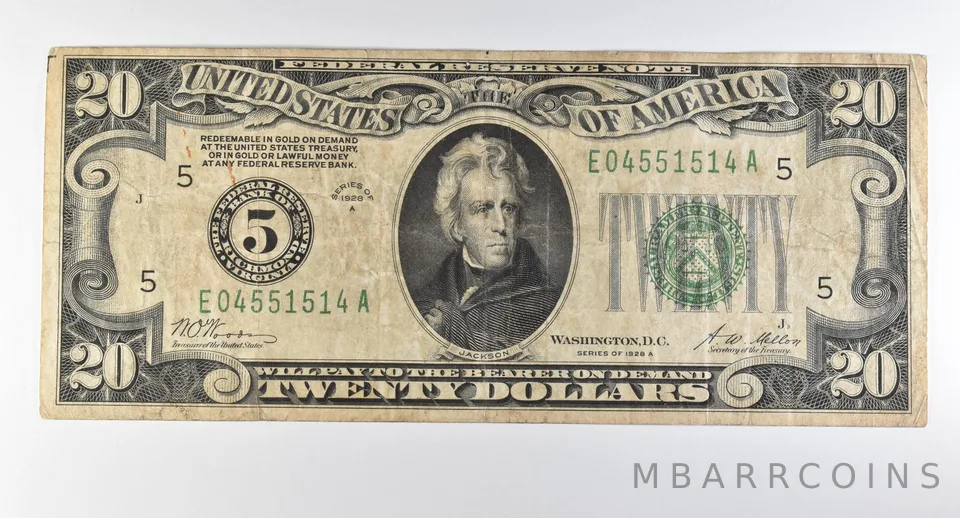1928 A $20 Richmond VA FRN Green Seal Gold Certificate *0359