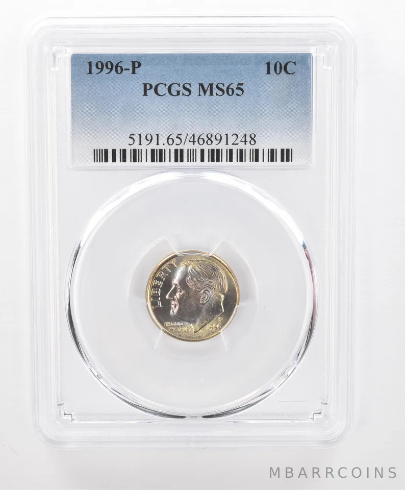 1996-P Roosevelt Dime MS65 PCGS Beautiful Tone *2729