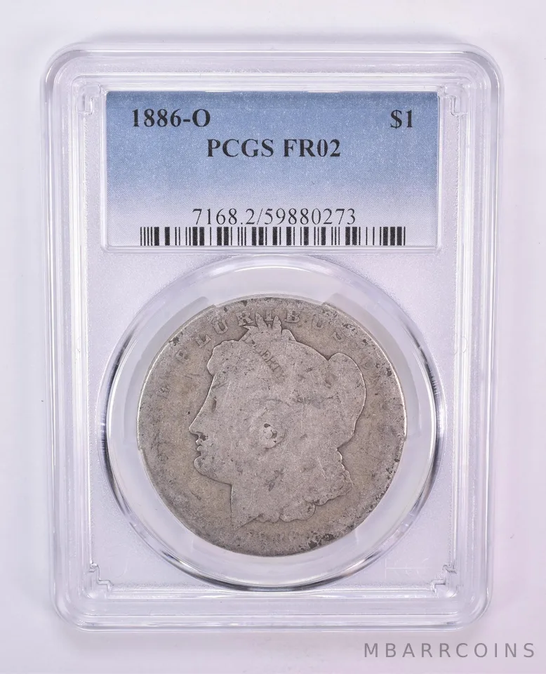 1886-O Morgan Silver Dollar FR02 PCGS Blue Label Lowball