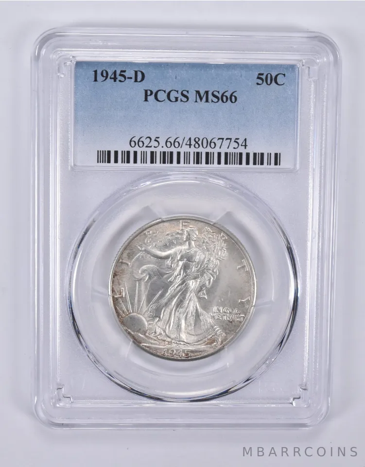 1945-D Walking Liberty Half Dollar MS66 PCGS *9209