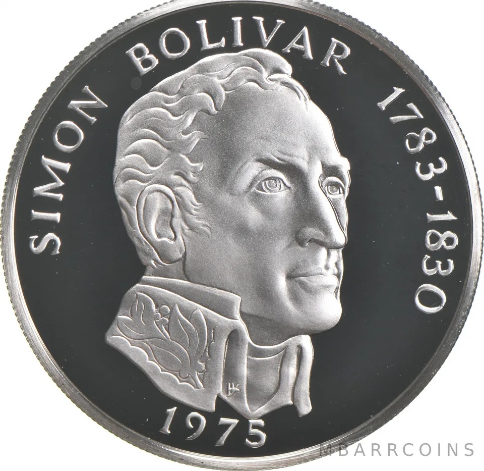 1975 Panama 20 Balboas Proof - 925 Sterling Silver - 129.59 Grams